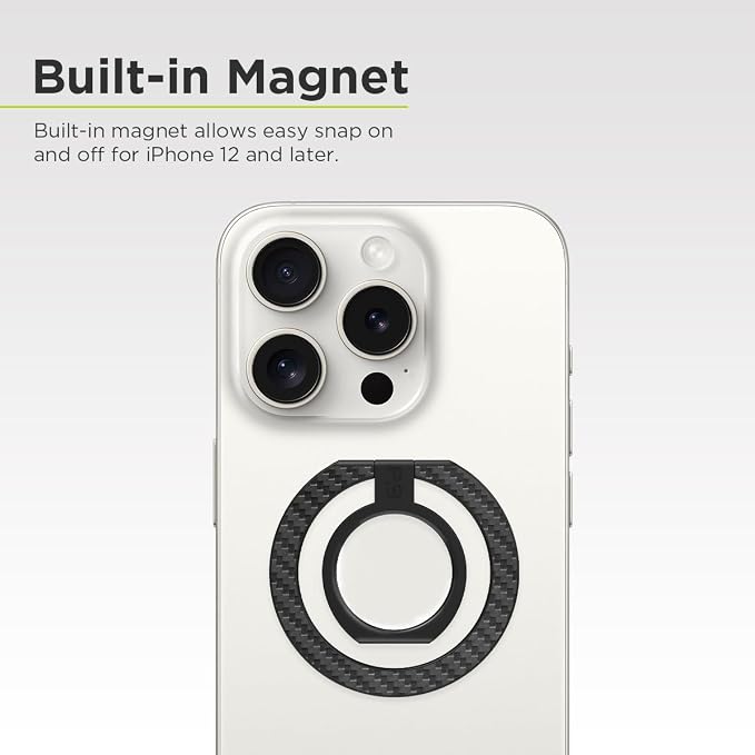 PureGear Magnetic Phone Grip Ring Stand, Magnetic Phone Ring Holder - Image 4