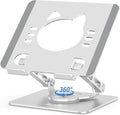 Tablet Stand 360° Rotating Aluminum Holder, Adjustable, Portable and Foldable by Aoviho