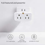 SYCON Adapter Outlet Extender, 2-Prong Mini Wall Plug - Image 6