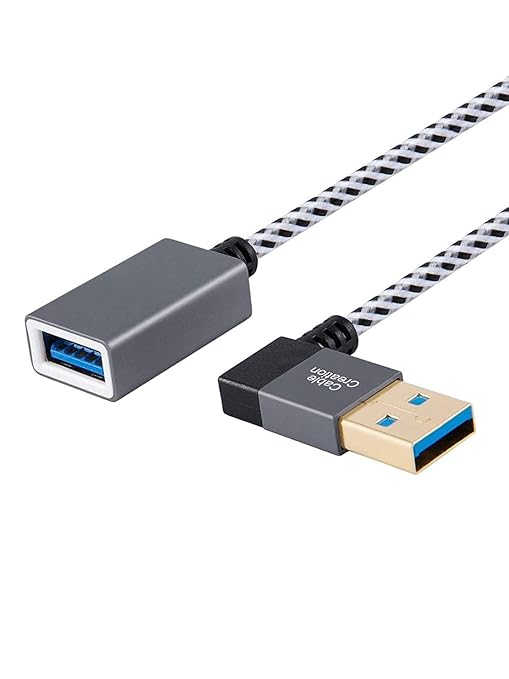 CableCreation [2-Pack Short USB 3.0 Extension Cable Right Angle, 1FT Male to - Image 6