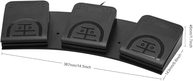 iKKEGOL Upgraded USB Triple Foot Pedal Switch Control 3 Three Key Footswitch - Image 2