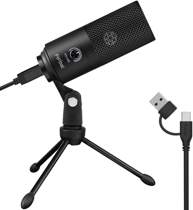 FIFINE USB Microphone, Metal Condenser Recording Microphone by FIFINE