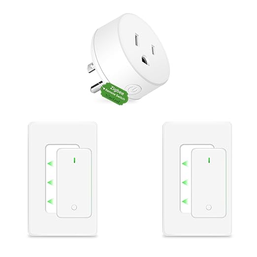 NineLeaf Zigbee Smart Outlet w Remote Control, Wireless Plug, Zigbee Hub by NineLeaf
