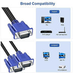 PASOW VGA Splitter Cable 1 Male to 2 Male Dual Monitor Y Adapter 1080P Full HD - Image 3