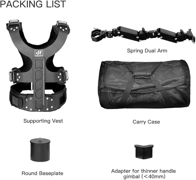 DF DIGITALFOTO THANOS-SE Support Vest Rig System, Filmmakers Kit Gimbal - Image 6