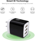 Wall Charger Adapter, USB Cubes, Sicodo 3Pack Universal Travel 3.1A 3 Muti Port - Image 5