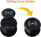 ZESHAN Desk Power Grommet Desktop Power Outlet Sofa Table Outlet - Image 3