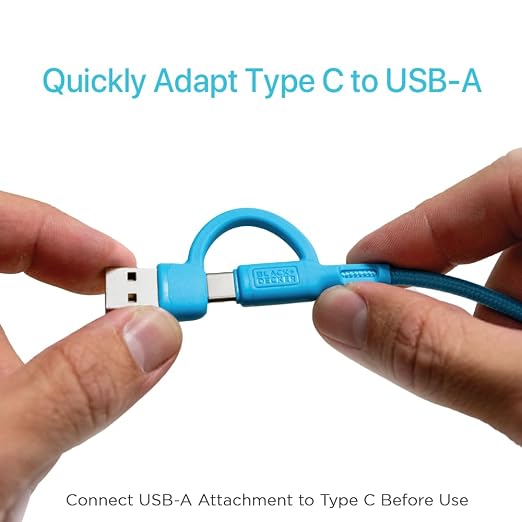 BLACK+DECKER USB C Multi Charging Cable, Fast Multi Charger Cable w/Adapter - Image 2
