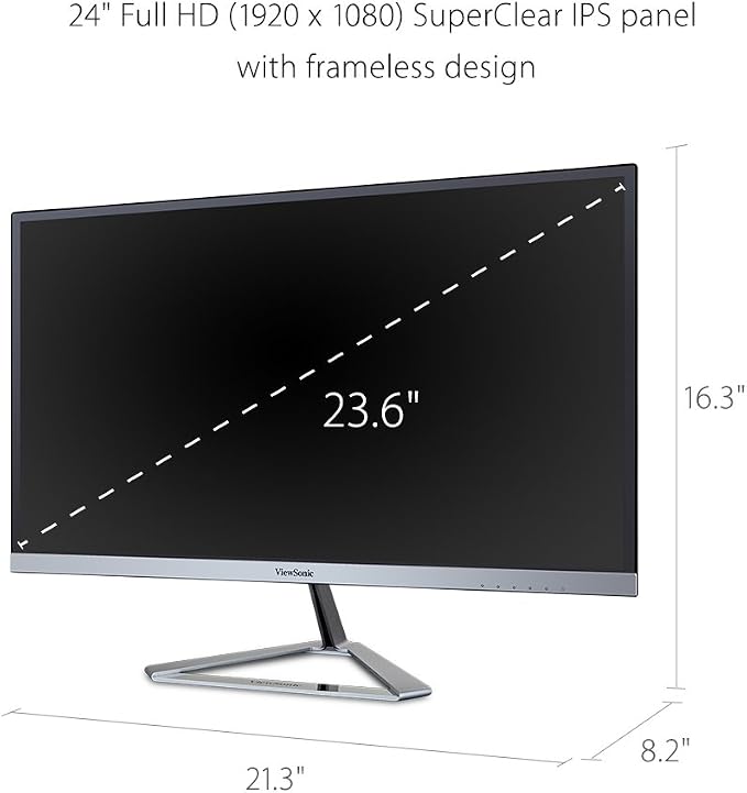 ViewSonic VX2476-SMHD 24 Inch 1080p IPS Monitor - Image 3