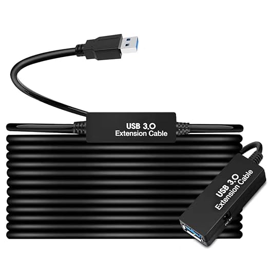 33FT USB 3.0 Active Extension Cable, USB Extension Cord A-Male to A-Female by S.H.Y+SPRUCES