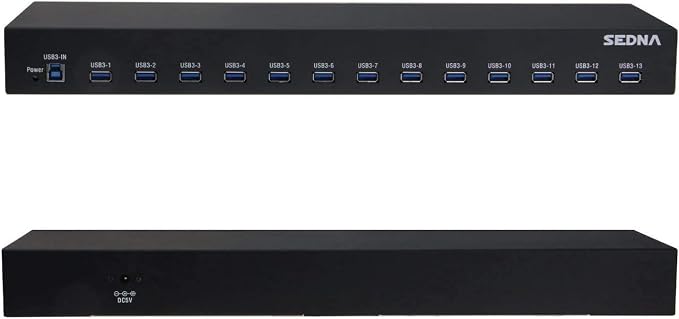 SEDNA - 19 Inch 1U Rack Mount 13 Port USB 3.2 Gen I Hub - - Image 2