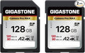 GIGASTONE 128GB SD Card 2-Pack, 4K Camera Pro MAX, A2 4K SDXC Memory Card High by Gigastone