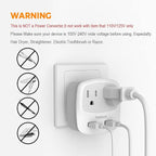 TESSAN Brazil Power Adapter, US to Brazil Plug Adaptor - Image 5