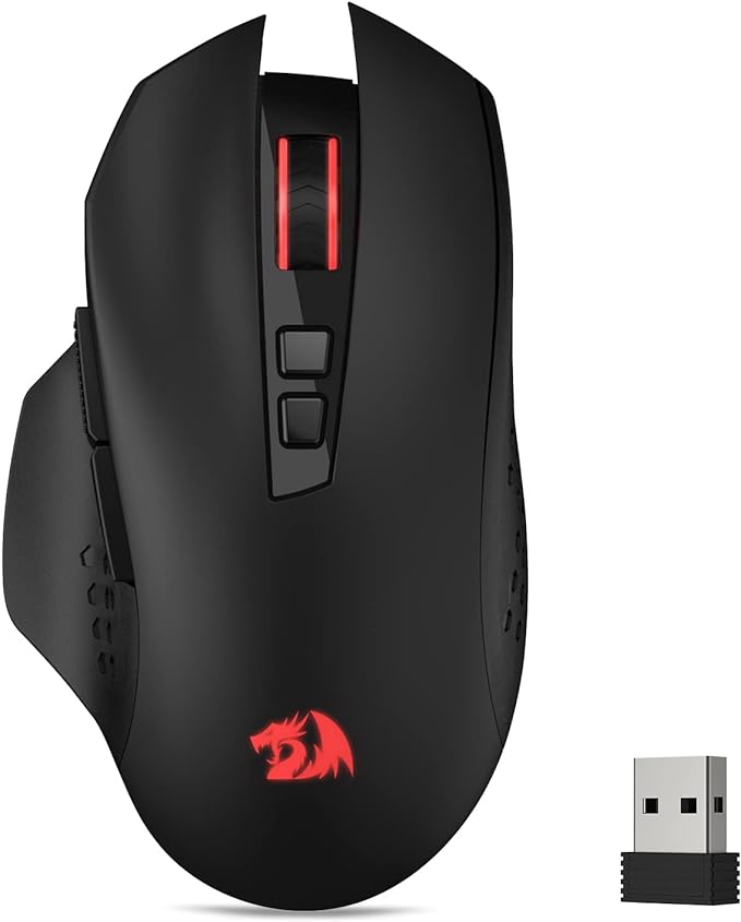Redragon M656 Gainer Wireless Gaming Mouse, 4000 DPI 2.4Ghz Wireless Mouse w/ 5 by REDRAGON