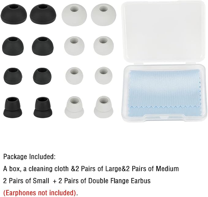 8 Pairs Replacement Earbud Tips Earbud Covers Silicone Tips Compatible - Image 7