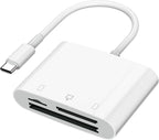 SD Card Reader USB C for iPhone 15/Android Phone/iPad/Mac/Laptop, Three Card by SUNTRSI