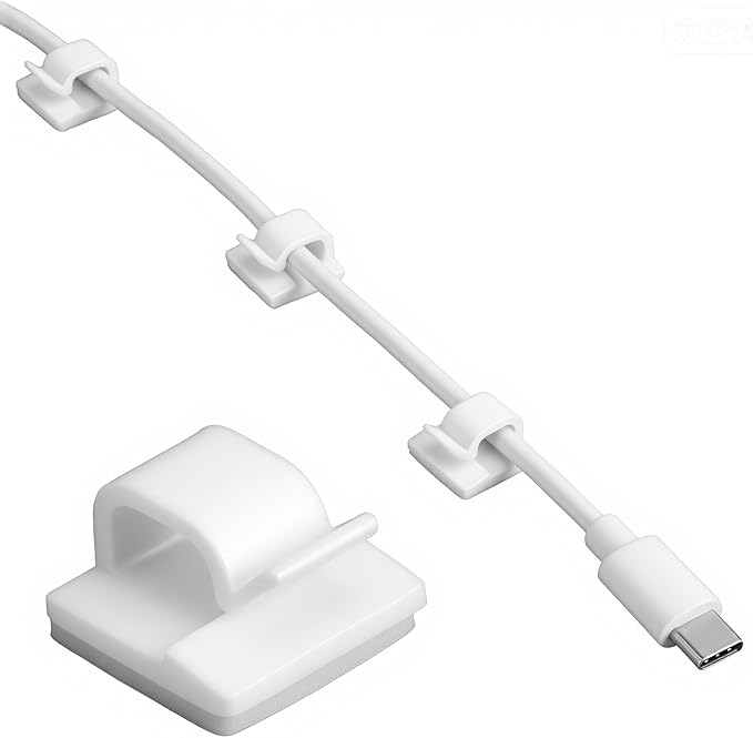 Ethernet Cable Clips Adhesive Cable Ties, Cord Management Staples - Image 3