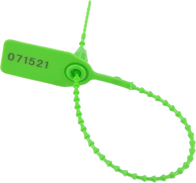 Leadseals 1000 Green Numbered Security Tags Plastic Tamper Proof Seals - Image 6