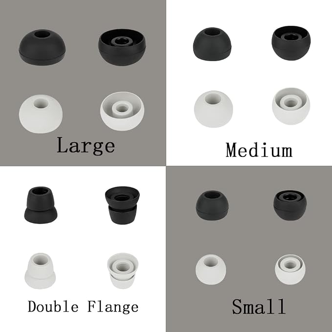 8 Pairs Replacement Earbud Tips Earbud Covers Silicone Tips Compatible - Image 3