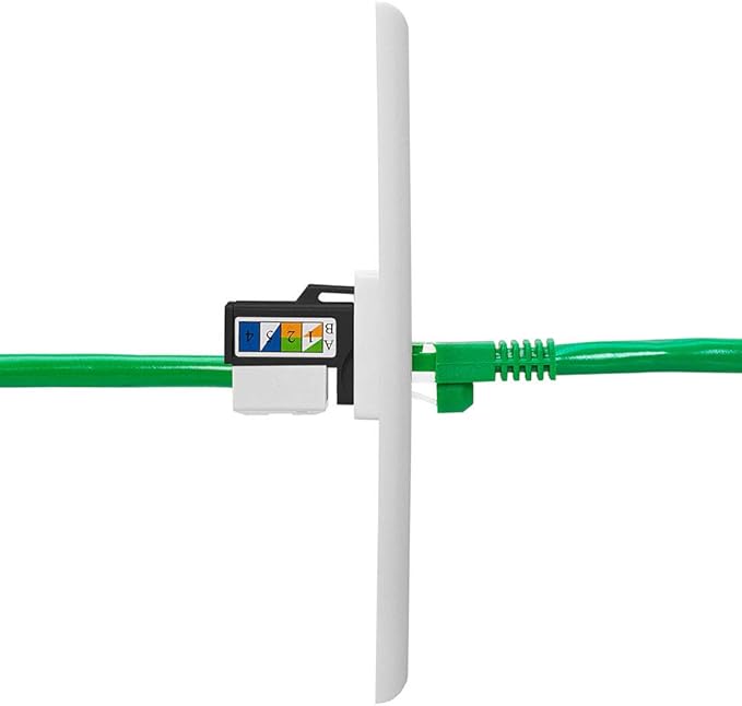 Cmple - RJ45 Keystone Jack 90 Degree Cat5e Keystone Jack Insert Punch Down RJ45 - Image 4