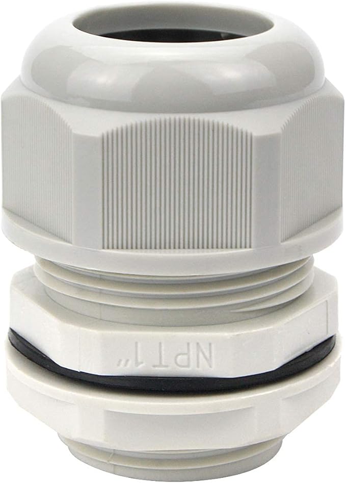 XHF 2 Pcs 1" IP68 Strain Relief Nylon Cord Grip Waterproof NPT Cable Glands by XHF