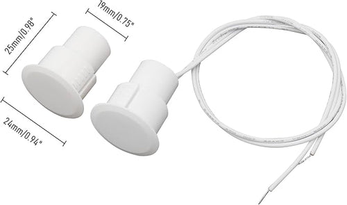 2PCS Recessed Wired Security Window Door Contact Sensor, Normally Closed NC - Image 2