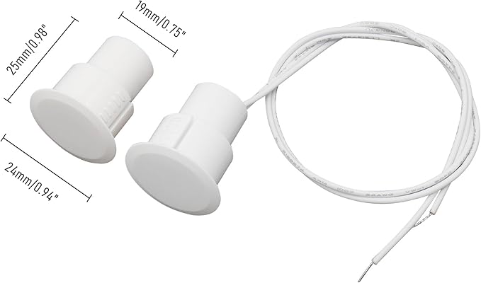 Recessed Wired Security Window Door Contact Sensor, Normally Open NO, Door - Image 2