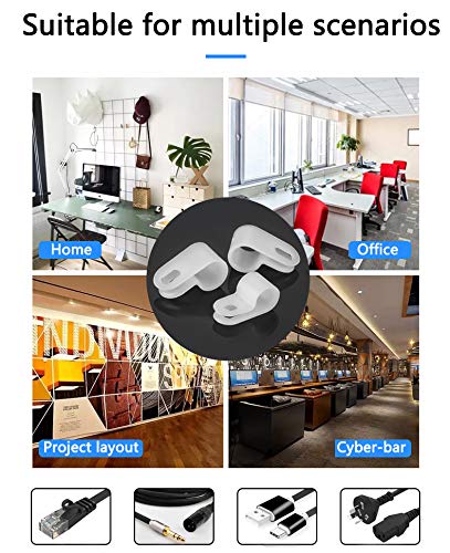 Bigtrans 300 Pcs Nylon Plastic R-Type Wire Clips - Image 6