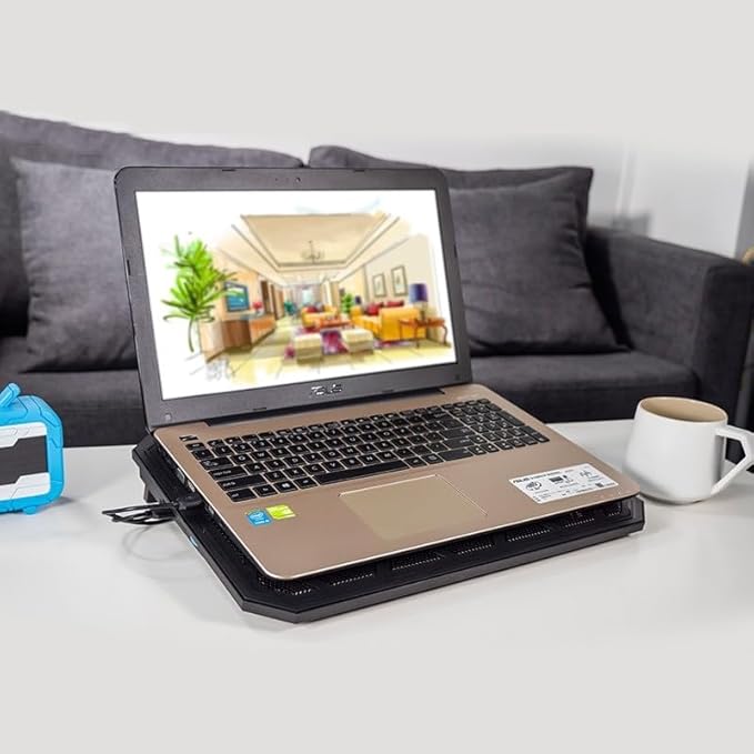 NAGAN Laptop Cooling Pad with 6 Fans, Ergonomic USB Powered Cooling Pad - Image 8
