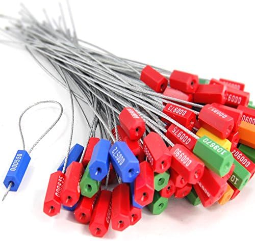1000 Red Steel Cable Seals Metal Security Seals Tamper Resistant Seals Numbered - Image 7