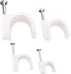 Pro-Grade, Cable Clips with Steel Nails 6mm, 12mm Size Wire Holders and Tacks by Unknown