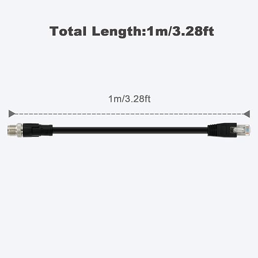Alvin's Cables M12 8 Pin Male to RJ45 Shielded Ethernet Cable X Coded 8 - Image 8
