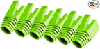 50 Pcs Cat7 Cat7A Cat8 Strain Relief Boot, RJ45 Plug Connector Cover Modular by VIVOCH