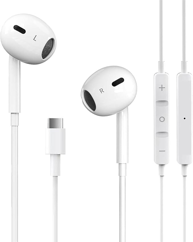 USB C Headphones for iPhone 17/16/15 Pro Max Plus Type C Earphones by GAXIWILO