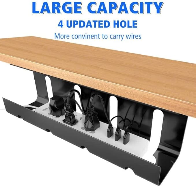 Under Desk Cable Management Tray, No Drill 2 x 15.7 in Steel Tray - Image 3