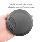 HAHIYO 2Pcs 3.15Inch/80mm Black ABS Plastic Sector-Shaped Desk Grommet Wire - Image 7