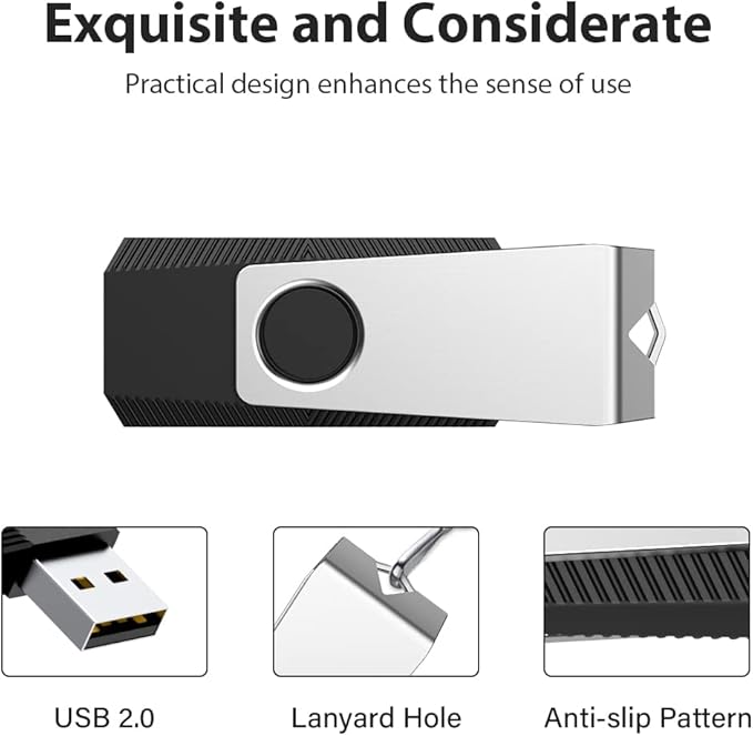 Aiibe 5 Pack 64GB Flash Drive USB Flash Drives 64GB Thumb Drive USB 2.0 Memory - Image 5