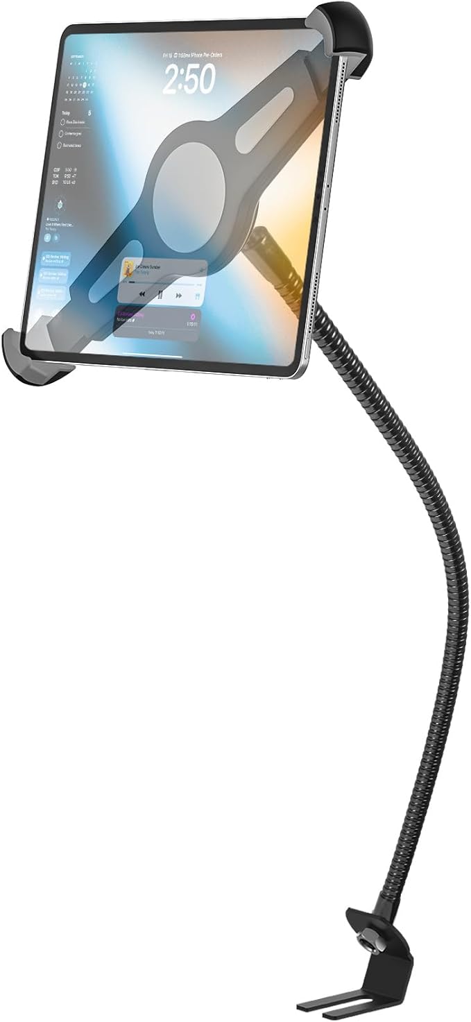 Gooseneck Car/Truck Seat Rail Tablet Holder Mount by Phichy