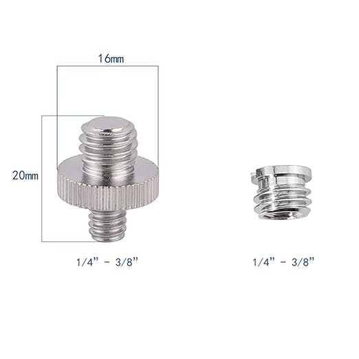 Maxmoral 16PCS 1/4 to 3/8 Tripod Screw Nut Adapters Camera/Light Stand - Image 3