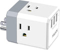 3-Outlet USB Wall Charger and Extender by POWSAV