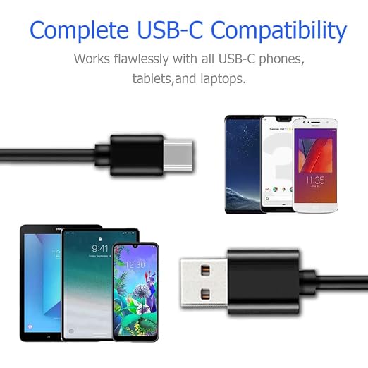 3ft USB-C Cable for iPad Pro 12.9/11 2018 Galaxy Ultra S20+S10 S9 Note 10 Tab - Image 7