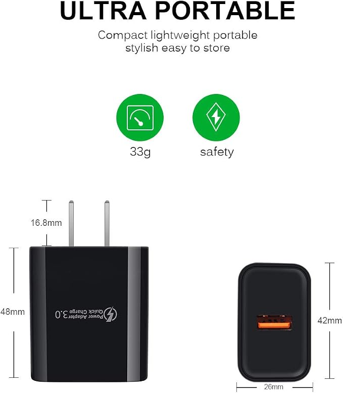 USB Type C Charger Fast Charge Dual USB Wall Plug Charging Blocks Android C - Image 4