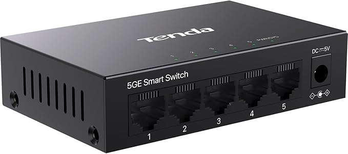 Tenda TEG205E, 5 Port Managed Gigabit Switch, Easy Smart Managed, Base-T Ports by Tenda