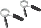 2Pcs Black 2 Inch Barbell Clamps, Stainless Steel Spring Collar Clips Weight by Unknown