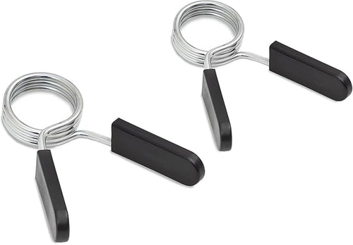 2Pcs Black 2 Inch Barbell Clamps, Stainless Steel Spring Collar Clips Weight by Unknown