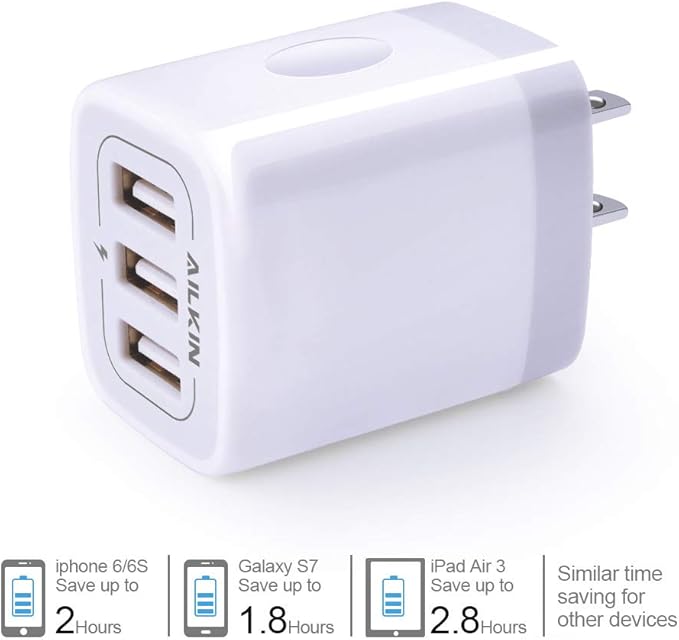 USB Plug-in Wall Charger, Charging Block, Kindle Fire, all USB Brick Base - Image 2