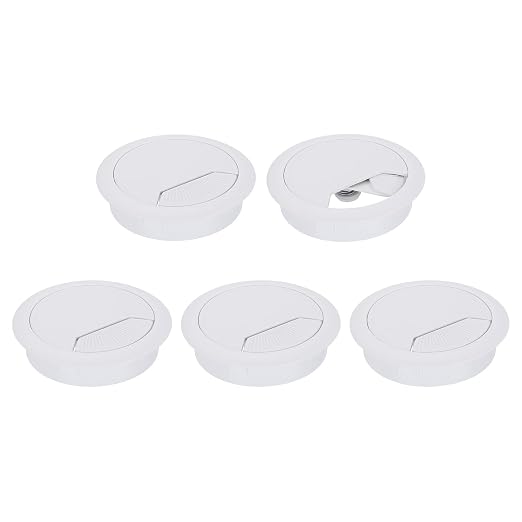 uxcell 5 Pcs 60mm Desk Grommet, Plastic Cable Hole Cover, Wire Cord Cable by uxcell