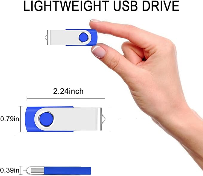 2GB Bulk Flash Drives 50 Pack EASTBULL USB 2.0 Metal Flash Drives Bulk Swivel - Image 7