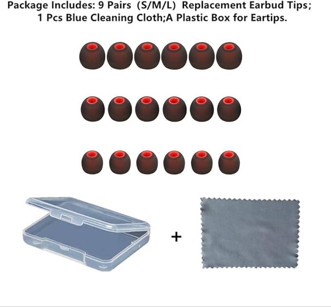 Silicone Replacement Earbud Tips Ear Tips Fit Most in-Ear Earbuds Headphone - Image 2