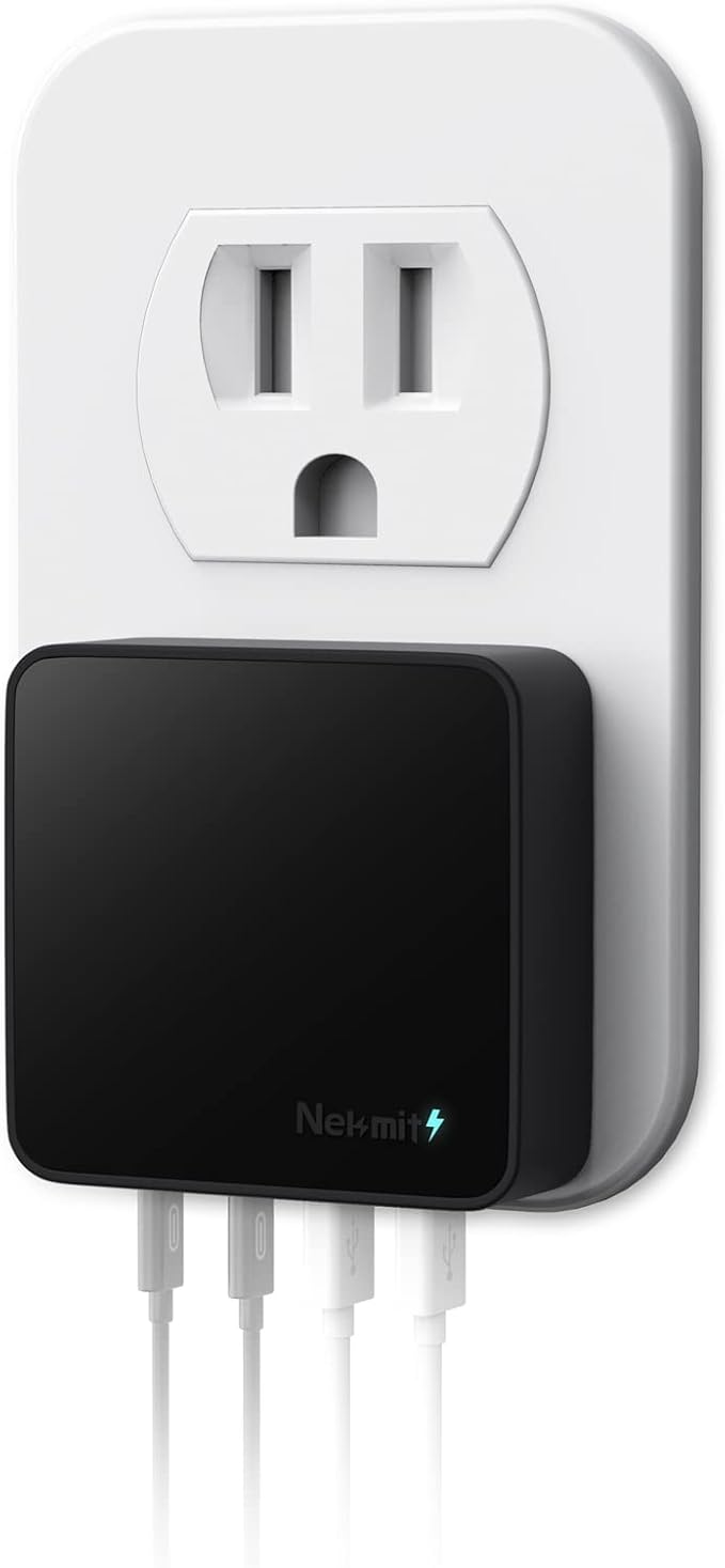Nekmit USB C Charger, Fast Thin Flat 52W 4-Port Wall Charger by Nekmit